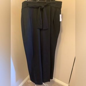 Reitmans size 16 wide leg dress pants with elastic waist and front tie.